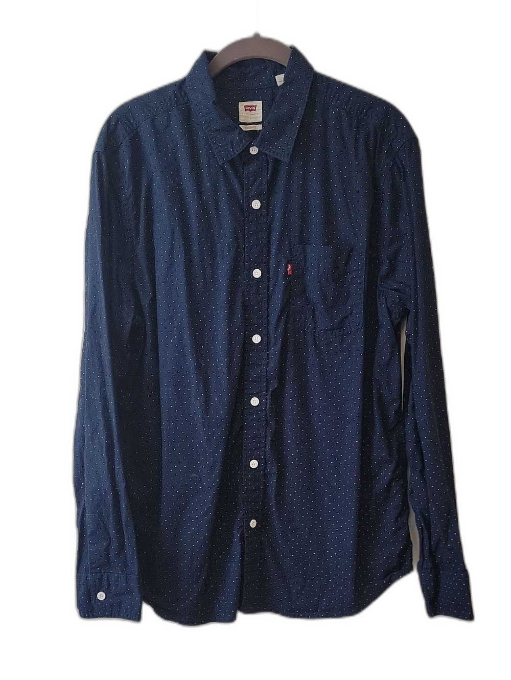 Levi's Casual Dark Navy Microdot Button-Down Shirt